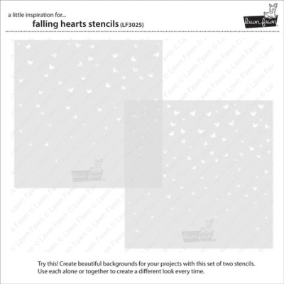 Falling Hearts, Schablone - Lawn Fawn