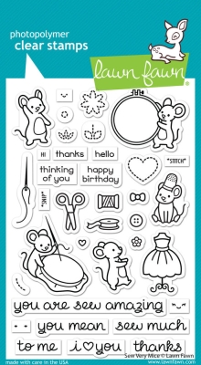 Sew Very Mice, Clearstamp - Lawn Fawn