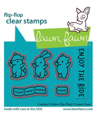 Coaster Critters Flip-Flop, Stanze - Lawn Fawn