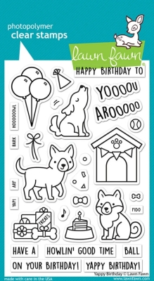 Yappy Birthday, Clearstamp - Lawn Fawn