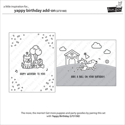 Yappy Birthday Add-On, Clearstamp - Lawn Fawn