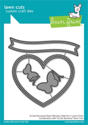 Ta-Da! Diorama! Heart Window Add-On, Stanze - Lawn Fawn