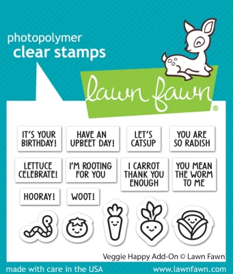 Veggie Happy Add-On, Clearstamp - Lawn Fawn