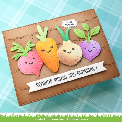 Stitched Root Veggies, Stanze - Lawn Fawn