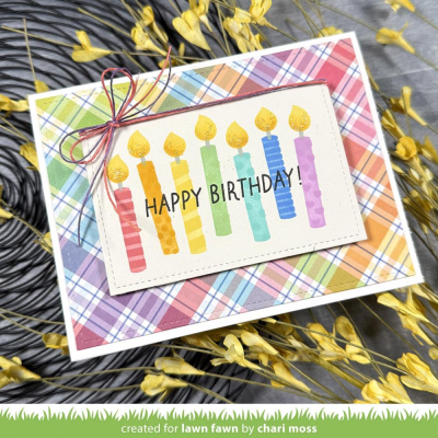 Preview: Birthday Candles, Schablone - Lawn Fawn