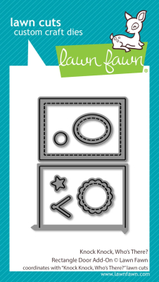 Knock Knock,Who's There? Rectangle Door Add-On, Stanze - Lawn Fawn