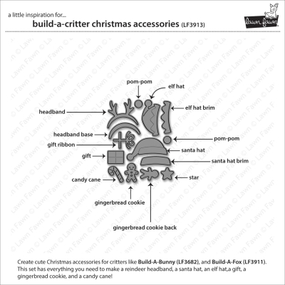 Preview: Build-A-Critter Christmas Accessories, Stanze - Lawn Fawn