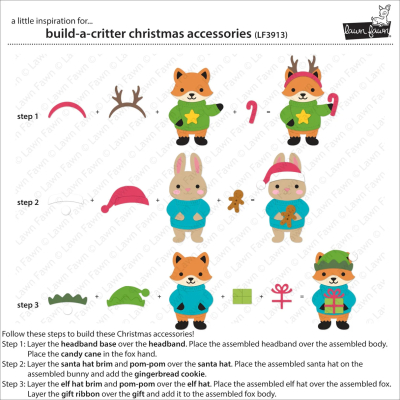 Preview: Build-A-Critter Christmas Accessories, Stanze - Lawn Fawn