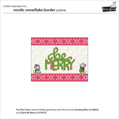Nordic Snowflake Border, Stanze - Lawn Fawn
