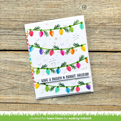String of Lights Background, Schablone - Lawn Fawn