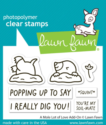 A Mole Lot of Love Add-On, Clearstamp - Lawn Fawn