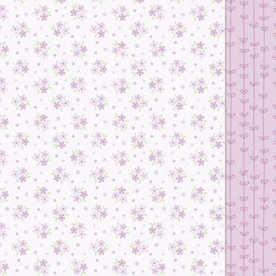 Blissful Blossoms - Verbena, 12x12 Designpapier - Lawn Fawn