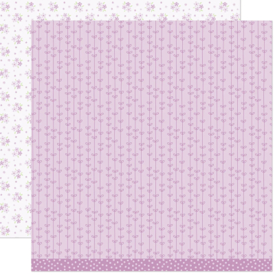 Preview: Blissful Blossoms - Verbena, 12x12 Designpapier - Lawn Fawn