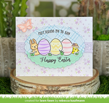 Preview: Stamp'n Stencil Easter Eggs, Clearstamp & Schablone - Lawn Fawn