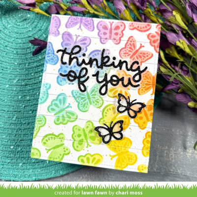 Butterfly Background Clippings, Schablone - Lawn Fawn