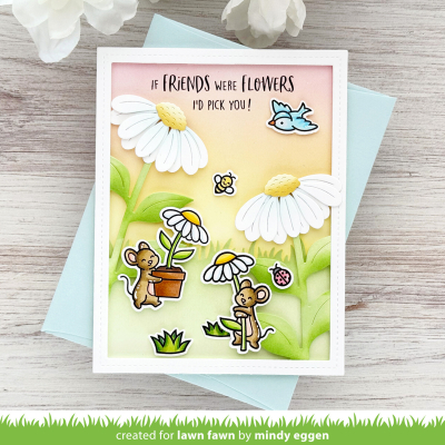 Preview: Mice Flowers, Clearstamp - Lawn Fawn