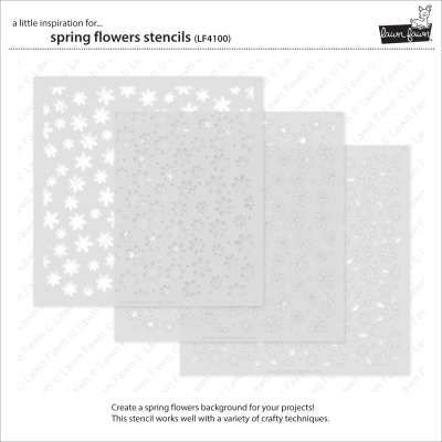 Preview: Spring Flowers, Schablone - Lawn Fawn