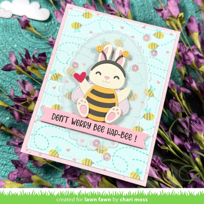Preview: Bee Happy Background, Schablone - Lawn Fawn