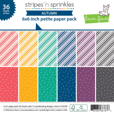 Stripes'n Sprinkles 6x6 Paperpad - Lawn Fawn