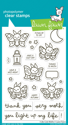 I Like Cute Moths, Clearstamp - Lawn Fawn