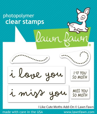 I Like Cute Moths Add-On, Clearstamp - Lawn Fawn