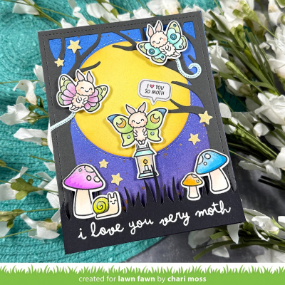 Preview: I Like Cute Moths Add-On, Clearstamp - Lawn Fawn