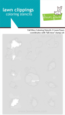 Fall Mice Coloring Stencil, Schablone - Lawn Fawn