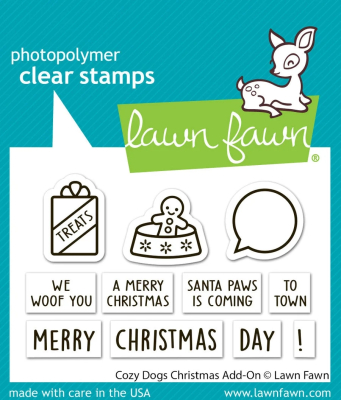 Cozy Dogs Christmas Add-On, Clearstamp - Lawn Fawn