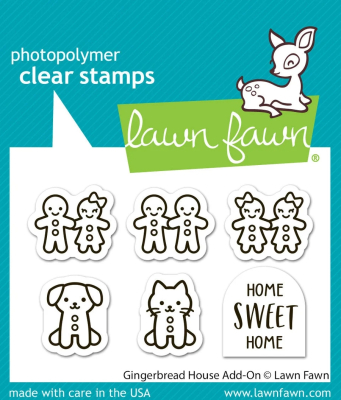 Gingerbread House Add-On, Clearstamp - Lawn Fawn