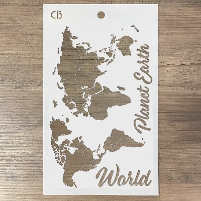 World Map, Schablone - Ciao Bella Paper