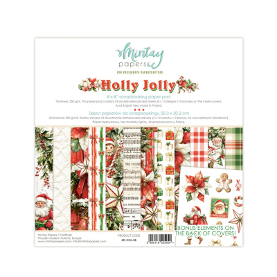 Holly Jolly 8x8 Paperpad - Mintay Papers
