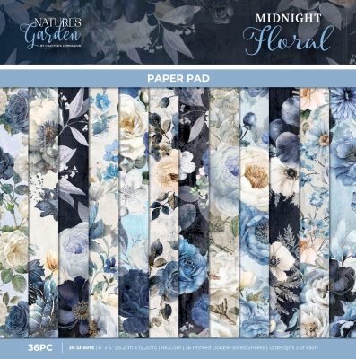 Midnight Floral 6x6 Paper Pad - Crafter's Companion