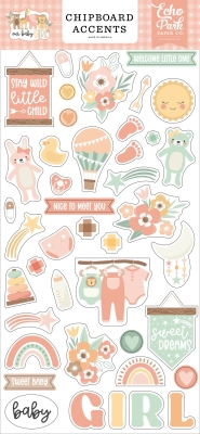 Our Baby Girl, Chipboard Accents - Echo Park
