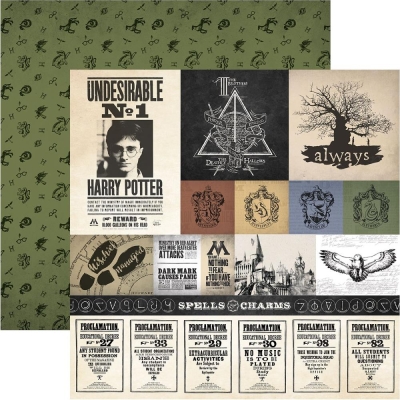 Harry Potter, Parchment Tags, Designpapier - Paper House