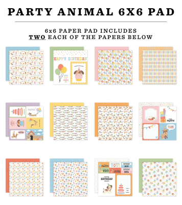 Party Animal 6x6 Paperpad - Echo Park