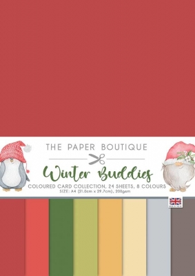 Winter Buddies Coloured Card Collection A4 - The Paper Boutique