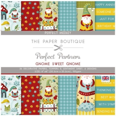 Gnome Sweet Gnome Perfect Medley Paperpad 8x8 - The Paper Boutique