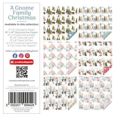 A Gnome Family Christmas, Decorative Paper Pad 8x8 - The Paper Boutique