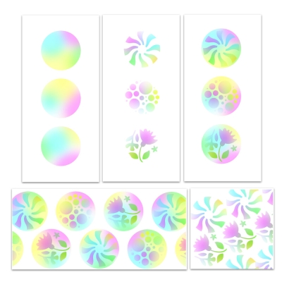 Preview: Triptych Circles, Schablone - Polkadoodles