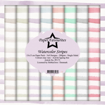 Watercolor Stripes 6x6 Paperpack - Dixi Craft