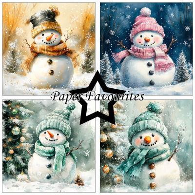 Preview: Christmas Snowman 6x6 Paperpack - Paper Favourites