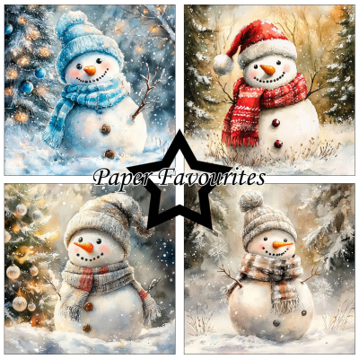 Preview: Christmas Snowman 6x6 Paperpack - Paper Favourites
