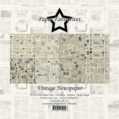 Vintage Newspaper 12x12 Paperpack - Paper Favourites