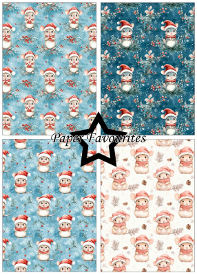 Preview: Christmas Mouse A5 Paperpack - Paper Favourites