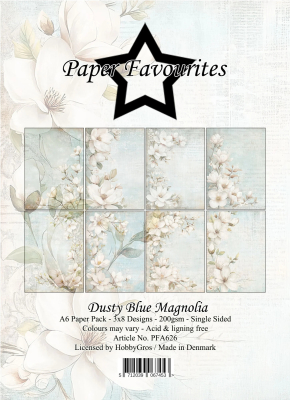 Dusty Blue Magnolia A6 Paperpack - Paper Favourites