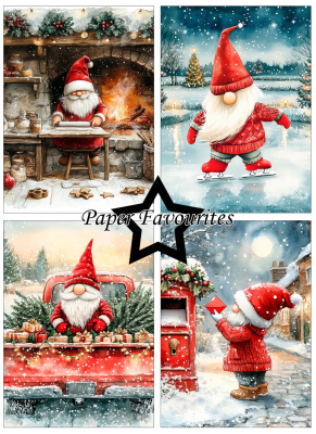 Preview: Christmas Gnomes #2 A6 Paperpack - Paper Favourites