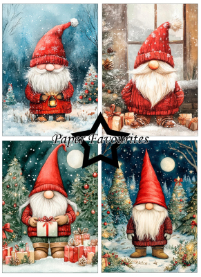 Preview: Christmas Gnomes #2 A6 Paperpack - Paper Favourites