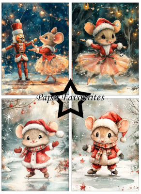 Christmas Mouse A6 Paperpack - Paper Favourites