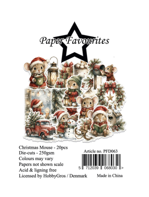Christmas Mouse, Die-Cuts - Paper Favourites