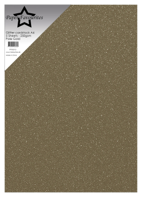 Glitter Cardstock A4, Pale Gold - Paper Favourites